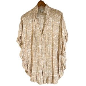 Novella Royale long button-up top with ties - O/S - one size fits most